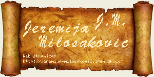 Jeremija Milošaković vizit kartica